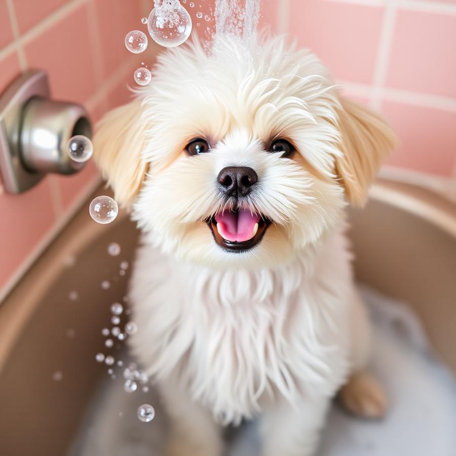 Happy groomed dog by Bark & Ride